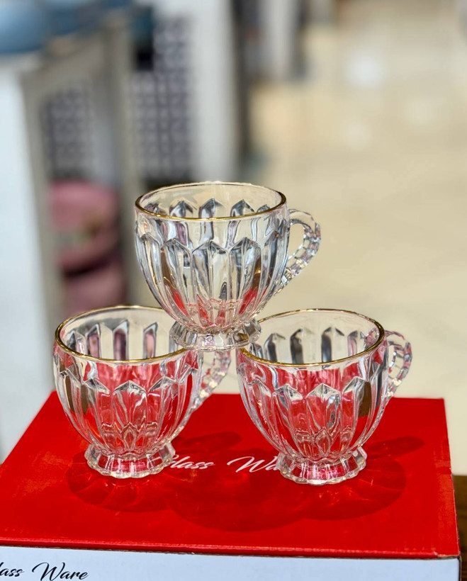 خرید فنجان چایخوری لب طلایی Glassware | سرو نوشیدنی به سبک لوکس و مدرن