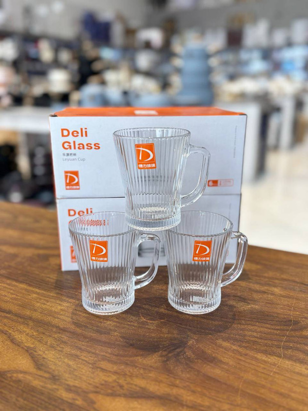 ماگ شیاردار برند دلی گلس (Deli Glass) مدل وارداتی - کیفیت ممتاز