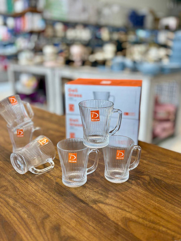 ماگ شیاردار برند دلی گلس (Deli Glass) مدل وارداتی - کیفیت ممتاز