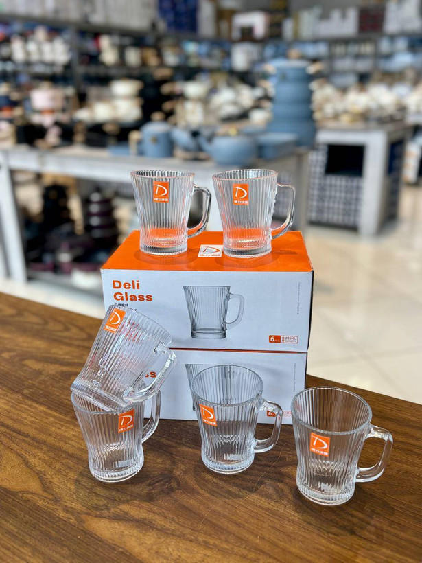 ماگ شیاردار برند دلی گلس (Deli Glass) مدل وارداتی - کیفیت ممتاز