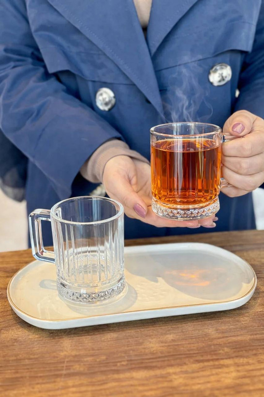 ست ماگ جفتی کوتاه پاشاباغچه (Paşabahçe) مدل ELYSIA - طرح خاص