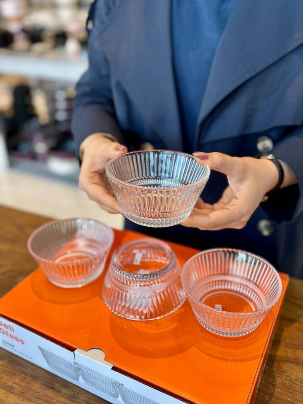 پیاله شیشهای برندdeliglassمدل Blooming Glass Bowl (وارداتی) - طراحی ظریف و لوکس