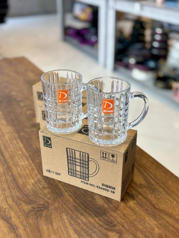 ماگ جفتی شیشهای Deli Glass - وارداتی اصل