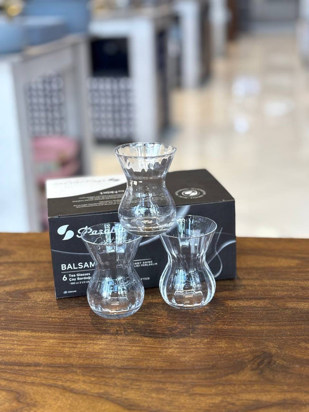 استکان کمرباریک کریستال تراشدار پاشاباغچه مدل BALSAM | محصول ترکیه