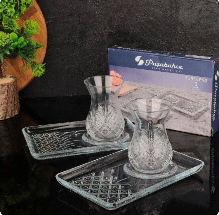 نعلبکی جفتی پاشا باغچه مدل Timeless کد 54851 | اصل ترکیه