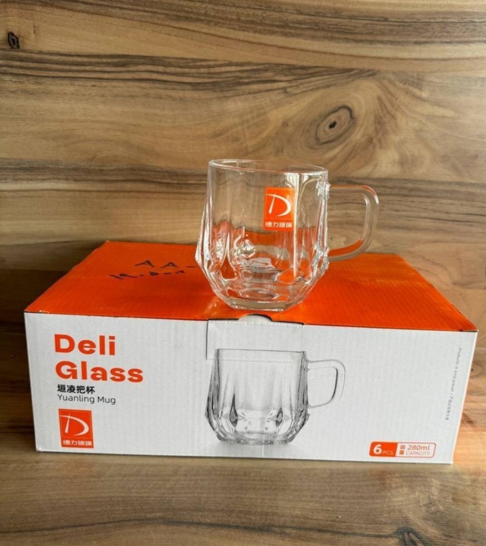 خرید نیم لیوان دسته‌دار Deli Glas | شیشه شفاف و کیفیت کاربردی برای نوشیدنی