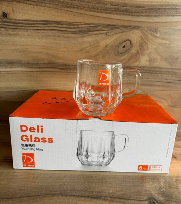 خرید نیم لیوان دستهدار Deli Glas | شیشه شفاف و کیفیت کاربردی برای نوشیدنی