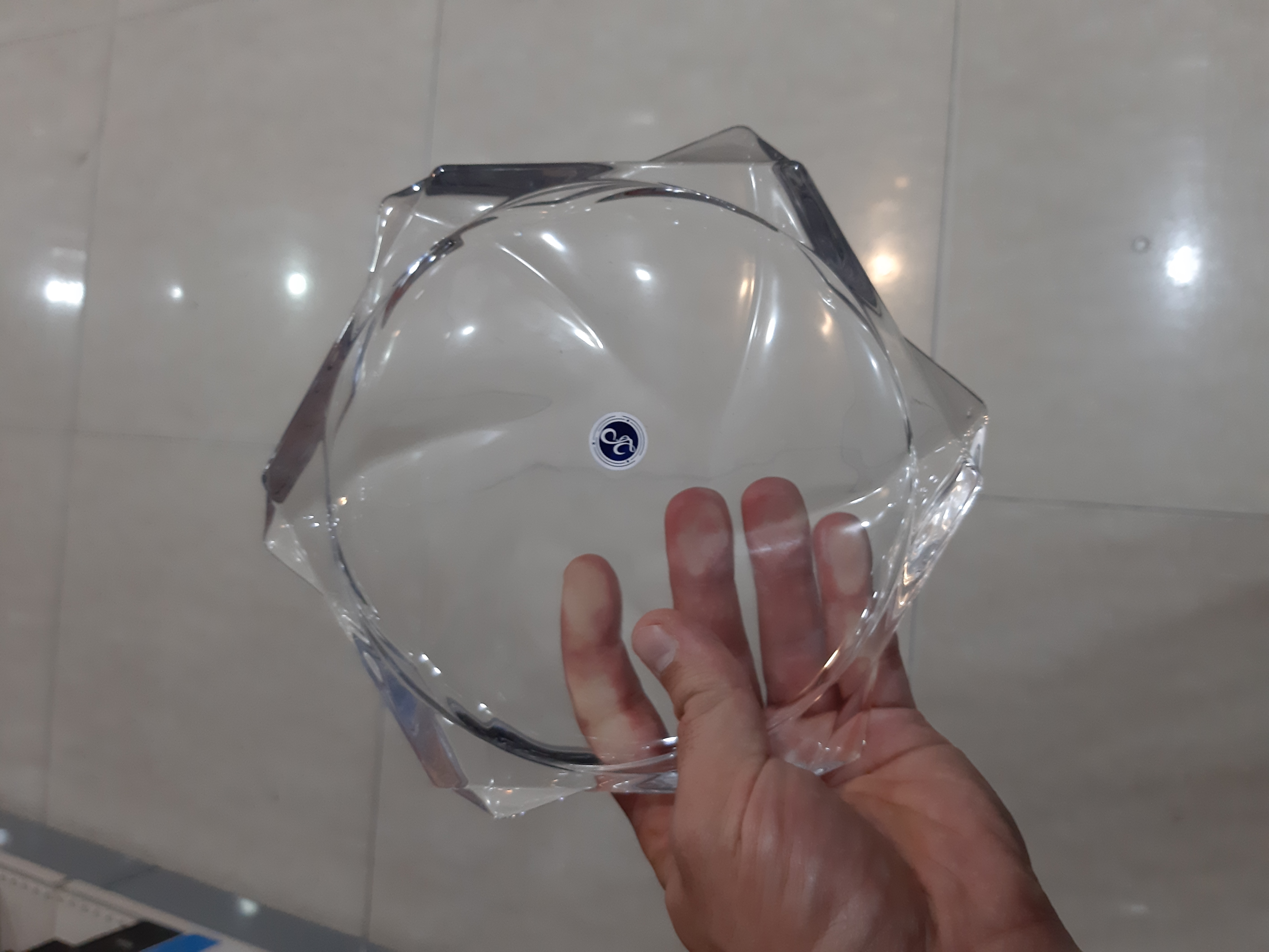 پیش‌دستی شیشه‌ای طرح‌دار | خرید بهترین پیش‌دستی پذیرایی شش‌ضلعی |it glass