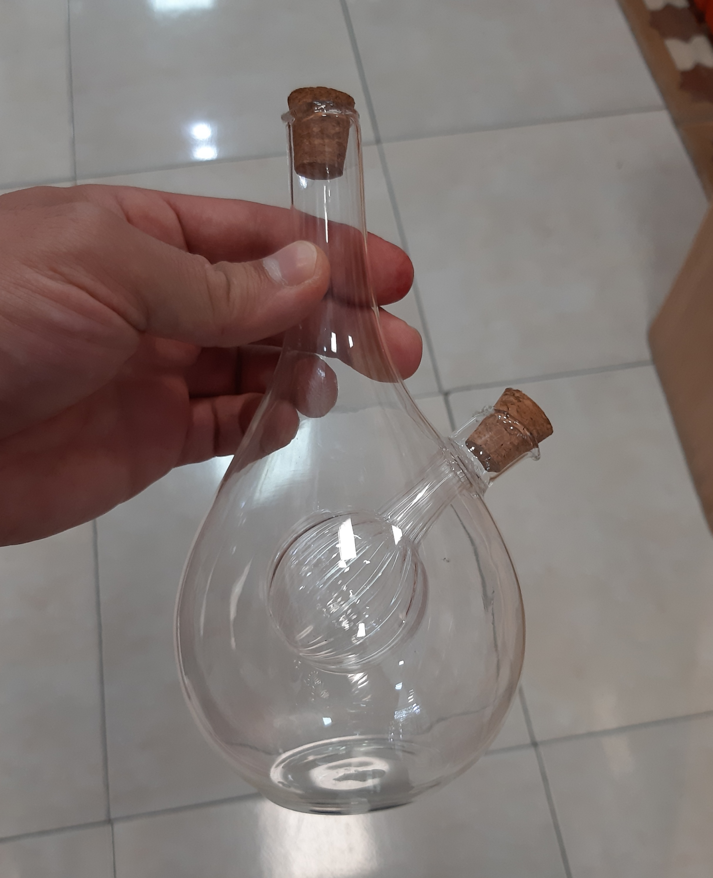 ظرف سرکه و روغن پیرکس  زیبا وبادوام