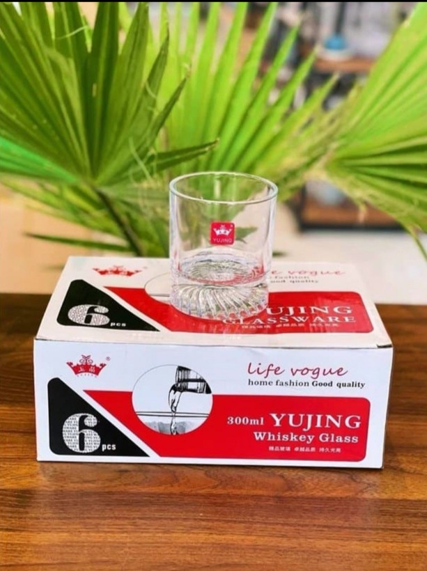 خرید نیم لیوان بلور کف شیاردار برند Yujing | لیوان شیشهای لوکس و باکیفیت